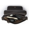 Leather Messenger Bag - Vertical Laptop Briefcase Shoulder Slingbag (Chocolate)