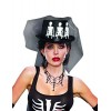 Dreamgirl Women's Spooky Ms. Bones Gothic Costume Accessory, Black, One Size