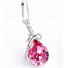 The Dream Angle Tear Romantic Style Sliver Plated Pink Pendant