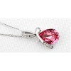 The Dream Angle Tear Romantic Style Sliver Plated Pink Pendant