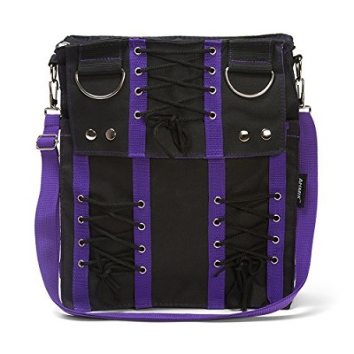 Purple Corset Sling Bag Purse Goth Vamp Rockabilly Punk Deathrock Anime Cosplay