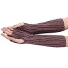 DZT1968® Autumn Winter Women Girl Long Knit Fingerless Arm Warmer Gloves (Dark Pink)