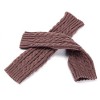 DZT1968® Autumn Winter Women Girl Long Knit Fingerless Arm Warmer Gloves (Dark Pink)