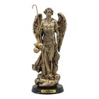 Ebros Byzantine Catholic Church Archangel Raphael With Staff And Healing Oil Statue 8"Tall Saint Rafael The Archangel God's Healing Decorative Figu...