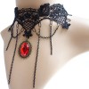 Eternity J. Vintage Fringed Rhinestone  Gothic Necklace Lolita Princess Choker
