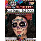 Forum Novelties - DAY OF DEAD FACE TATTOO, 5"x 6" sheet, One size fits most