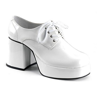 Funtasma by Pleaser Men's Jazz-02 Platform Oxford,White Patent,M (US Men's 10-11 M)