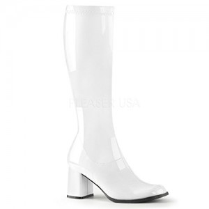Womens White Costume Boots - 9