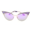 GAMT Trend Retro Sexy Cat Eye Sunglasses Yurt Sun Glasses Purple Frame Purple Green Lens