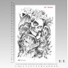 GeAiFei Waterproof High Quality Temporary Tattoo for men Sticker "Skull Game" -15.5*22 cm