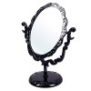 Black Butterfly Desktop Mirror Rotatable Gothic Small Size Rose Makeup Stand