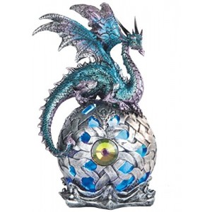 George S. Chen Imports StealStreet SS-G-71512 Dragon on Light Up LED Orb Statue Display, 8.25"/Large, Aqua George S. Chen Imports StealStreet SS-G-71512 Dragon on Light Up LED Orb Statue Display, 8.25"/Large, Aqua