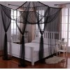 Heavenly 4-Post Bed Canopy, Black