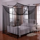 Heavenly 4-Post Bed Canopy, Black