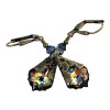 HisJewelsCreations Baroque Crystal Vintage Inspired Drop Earrings (Blue/Peacock)