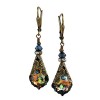 HisJewelsCreations Baroque Crystal Vintage Inspired Drop Earrings (Blue/Peacock)