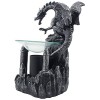 Mythical Winged Dragon Guarding Castle Electric Oil Warmer or Wax Tart Burner for Decorative Medieval & Gothic Decor Statues and Figurines As Aroma...