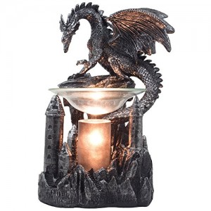 Mythical Winged Dragon Guarding Castle Electric Oil Warmer or Wax Tart Burner for Decorative Medieval & Gothic Decor Statues and Figurines As Aroma... Mythical Winged Dragon Guarding Castle Electric Oil Warmer or Wax Tart Burner for Decorative Medieval & Gothic Decor Statues and Figurines As Aroma...