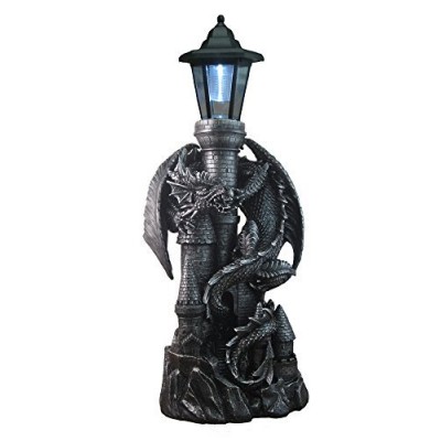 ih casa décor DW-41569 Resin Dragon with Lantern