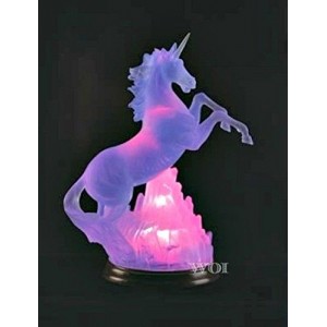 Frosted Unicorn Statue Mythical Horse Figure Light Up Color Glowing Night Light Frosted Unicorn Statue Mythical Horse Figure Light Up Color Glowing Night Light