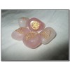 New Rose Quartz 5 Element Tumbled Stones Thick Genuine Earth Wiccan Pagan Pouch Gift Air Water Earth Fire Spirit Pentacle Star Spiritual Psychic Me...