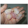 New Rose Quartz 5 Element Tumbled Stones Thick Genuine Earth Wiccan Pagan Pouch Gift Air Water Earth Fire Spirit Pentacle Star Spiritual Psychic Me...