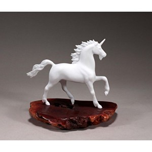 UNICORN Sculpture from JOHN PERRY 7 in Tall Sculpture Pellucida 8in Long