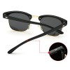 Joopin Semi Rimless Polarized Sunglasses Women Men Retro Brand Sun Glasses (Brilliat Black Frame, Simple packaging)