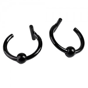 JOVIVI 2pc 16g Stainless Steel Fake Lip Ear Nose Stud Ring Clip On Cartilage Non Piercing Rings Hoop Gothic JOVIVI 2pc 16g Stainless Steel Fake Lip Ear Nose Stud Ring Clip On Cartilage Non Piercing Rings Hoop Gothic