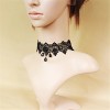 LEFINIS Black Rose Bead Popular Girl Gothic Lolita Black Lace Collar Choker Necklace