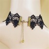 LEFINIS Black Rose Bead Popular Girl Gothic Lolita Black Lace Collar Choker Necklace