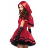 Gothic Red Riding Hood Adult Costume - L