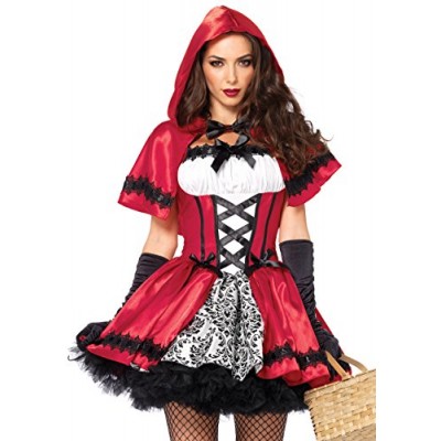 Gothic Red Riding Hood Adult Costume - L