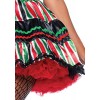 Leg Avenue Women's 2 Piece Day Of The Dead Doll Costume, Black/Multi-Colored, Small/Medium