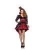 Leg Avenue Women's Victorian Vamp Steampunk Costume, Black/Burgundy, Small