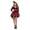 Leg Avenue Women's Victorian Vamp Steampunk Costume, Black/Burgundy, Small