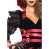 Leg Avenue Women's Victorian Vamp Steampunk Costume, Black/Burgundy, Small