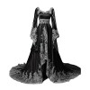 Lemai High Low Vintage A Line Gothic Prom Evening Dresses Beaded Sequins Corset Purple and Green US 10
