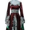 Lemai High Low Vintage A Line Gothic Prom Evening Dresses Beaded Sequins Corset Purple and Green US 10