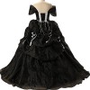 Lemai Vintage Black and White Ball Gown Off Shoulder Gothic Victorian Wedding Dresses US 22W