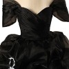 Lemai Vintage Black and White Ball Gown Off Shoulder Gothic Victorian Wedding Dresses US 22W