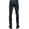 Skinny Black Stretch Twill Waxed Moto Jeans 