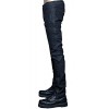 Skinny Black Stretch Twill Waxed Moto Jeans 