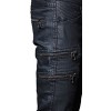 Skinny Black Stretch Twill Waxed Moto Jeans 