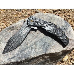 Dragon Sculptured Masters Collection Spring Assist Folding Knife (MC-A014SW) It Is the Coolest Folding Knife You'll Ever See! Makes a Great Gift! (...