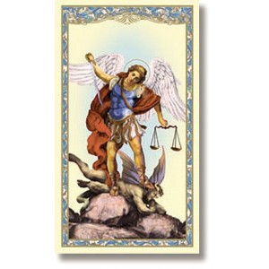 Saint Michael the Archangel Laminated Holy Prayer Card New Style Saint Michael the Archangel Laminated Holy Prayer Card New Style