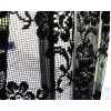 NAVA Black Sexy Rich Vintage French Lace Window Curtain Drape Panel Veil (79"X 108")