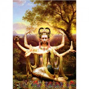 Rayon Wall Hanging/ Tapestry Kwan Yin