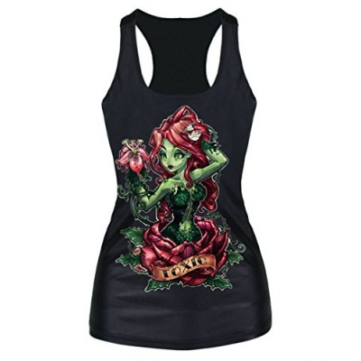 Ninimour- Digital Print Gothic Punk Tank Top Bodysuit (Poison Ivy)