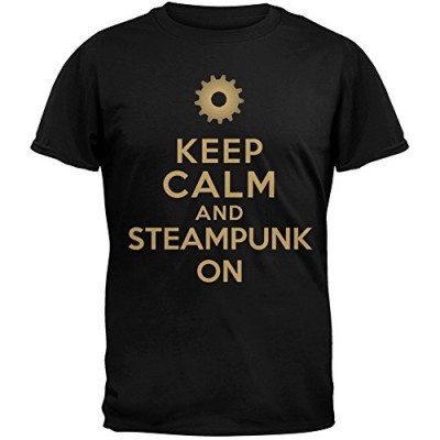 Keep Calm and Steampunk On T-Shirt - 2X-Large